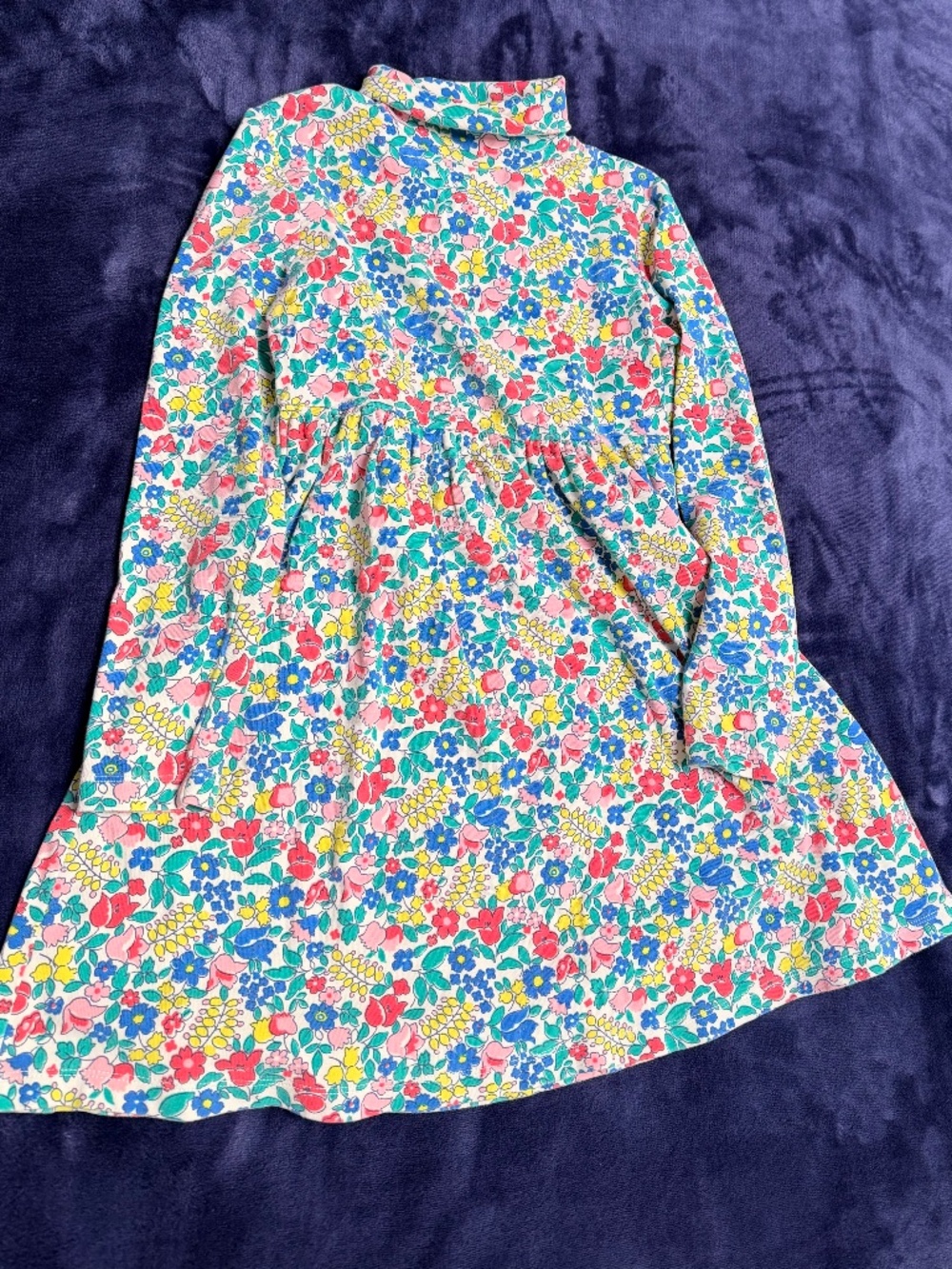 Flower turtle neck dress